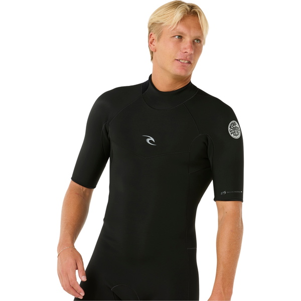 2026 Rip Curl Da Uomo Dawn Patrol 2mm Back Zip Shorty Muta 11TMSP - Black
